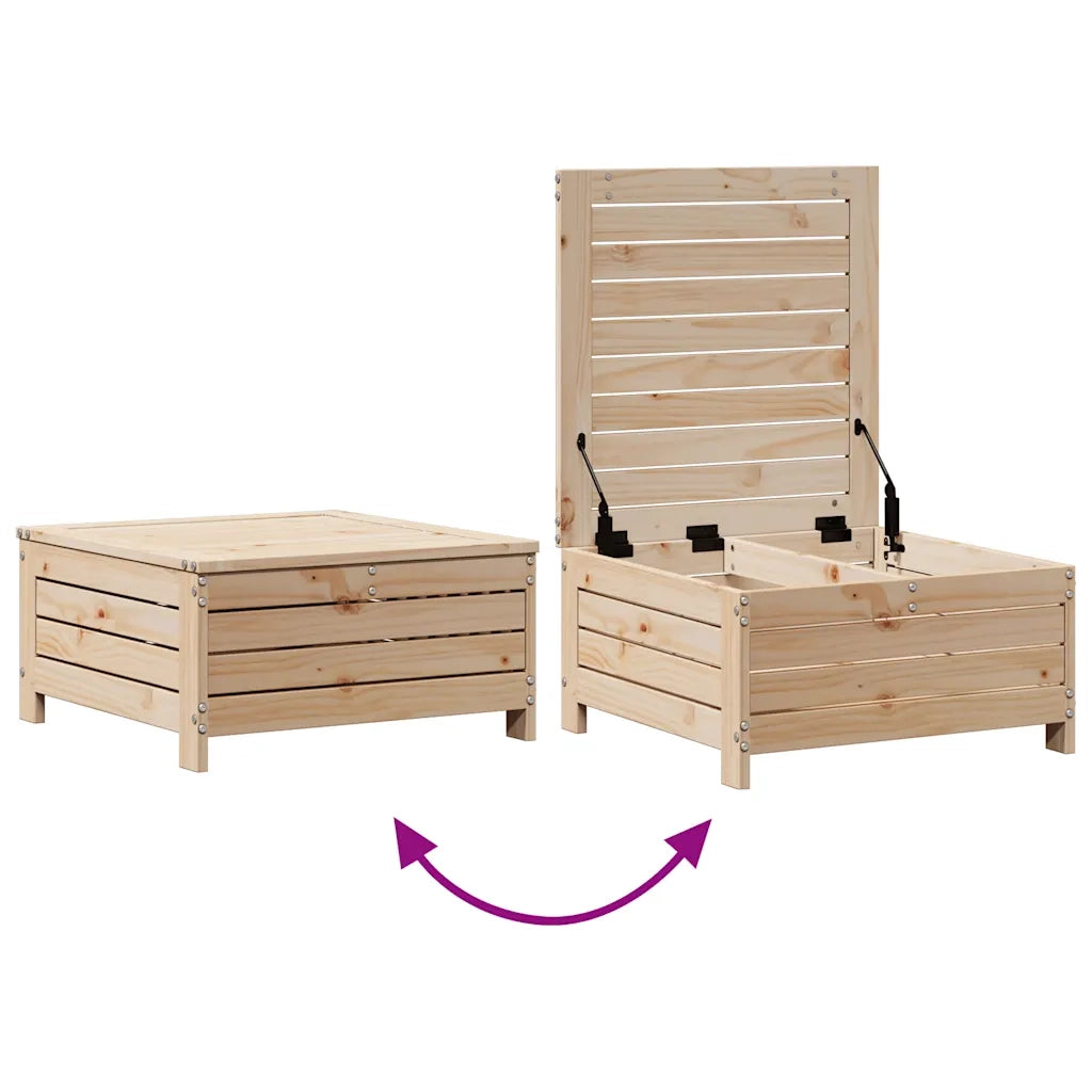 Set Divani da Giardino 3 pz con Cuscini Legno Massello di Pino