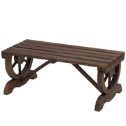 PANCA 2 POSTI ESTERNO IN LEGNO DI ABETE EFFETTO BRUCIATO 105 X 50 X 53 CM