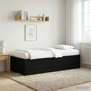 Telaio del letto con storage Rovere Nero 80 x 200 cm 3429651