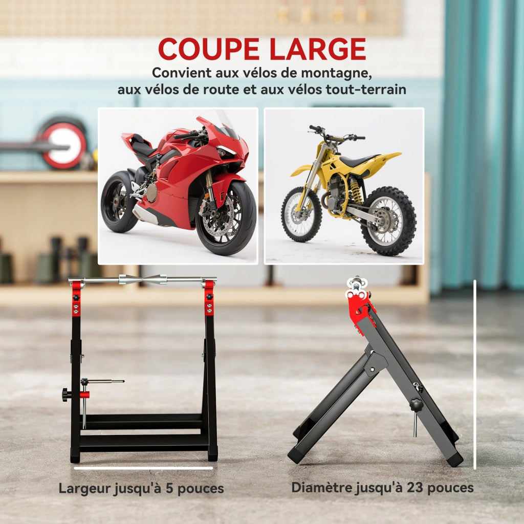 Equilibratore Ruote Moto ¨C zephmum ¨C Nero 40x39,5x40,5cm