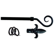 Bastoni per Tende Ferro KIT_ Antracite P.Ricciolo 120-210 cm