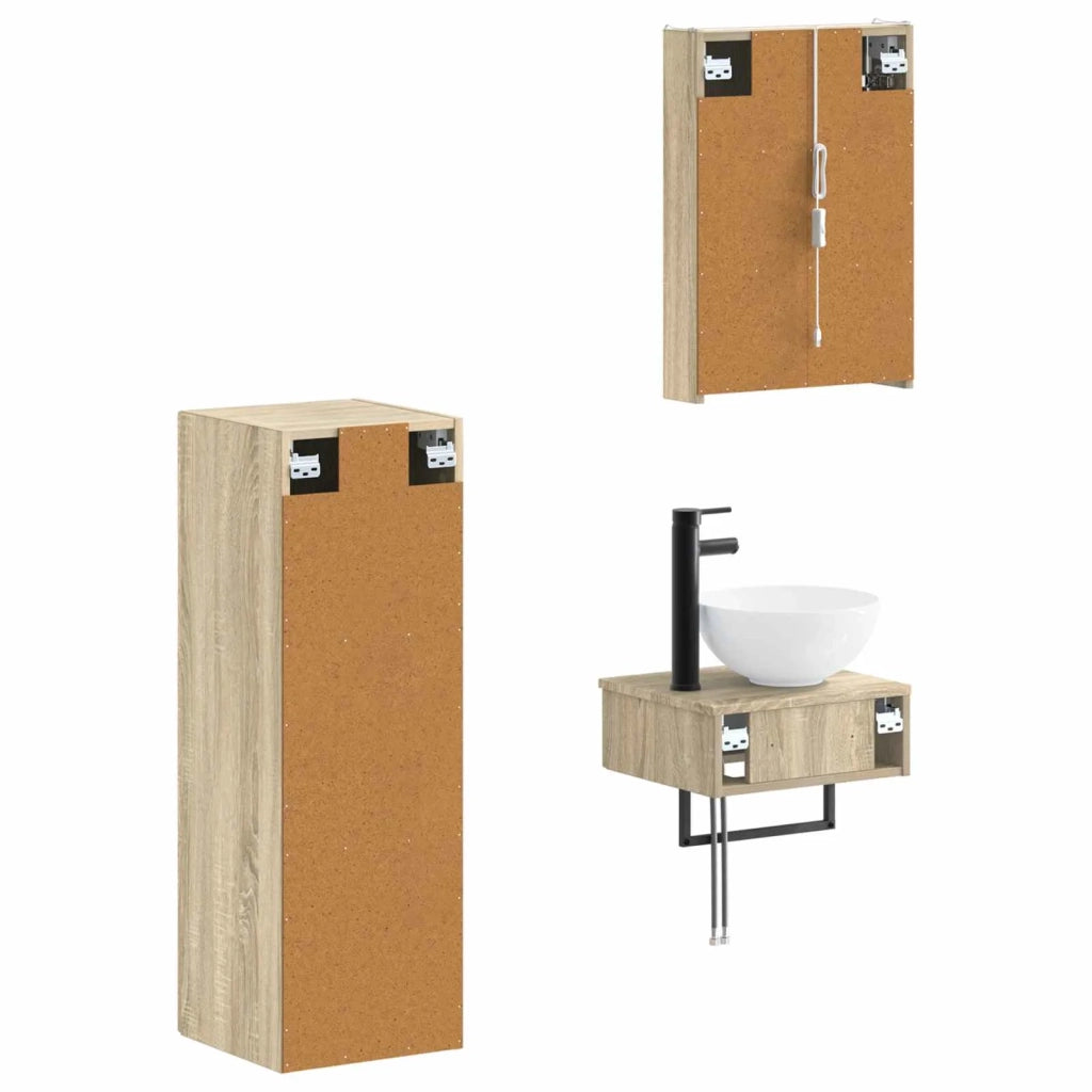 Set di Armadi da Bagno 4 pcs Rovere Sonoma 43 x 11,5 x 60,5 cm 3407377