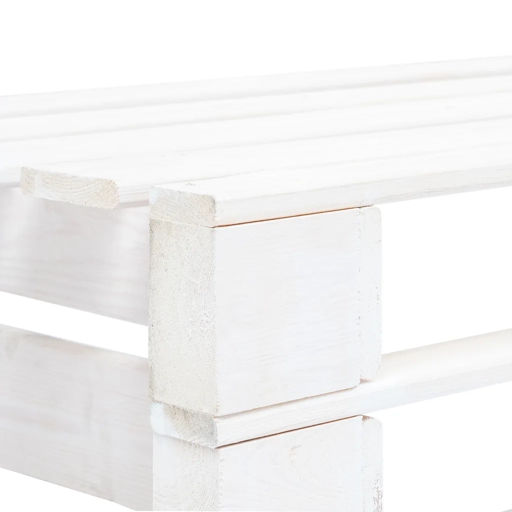 Divano Centrale da Giardino Pallet-Sofa Modulare-Divanetto da esterno Legno Pino Impregnato Bianco 979709