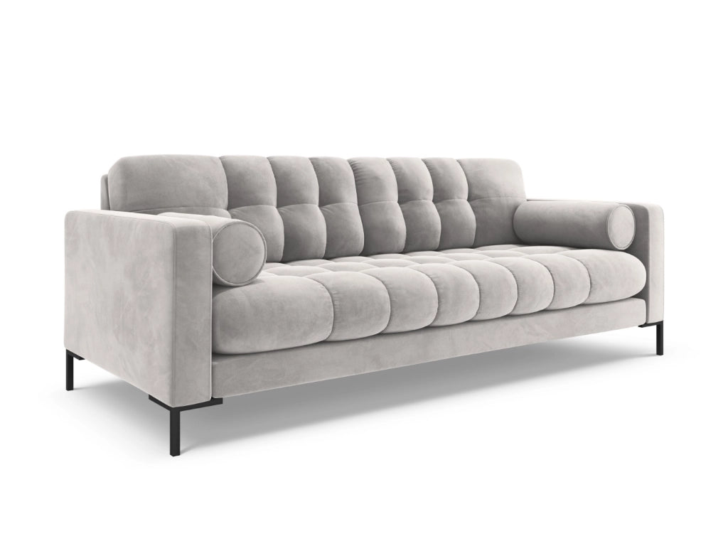 Cosmopolitan Design - Divano "Bali" 4 posti in velluto argento 