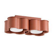 Plafoniera OVIO 2 ocra rossa Gx53