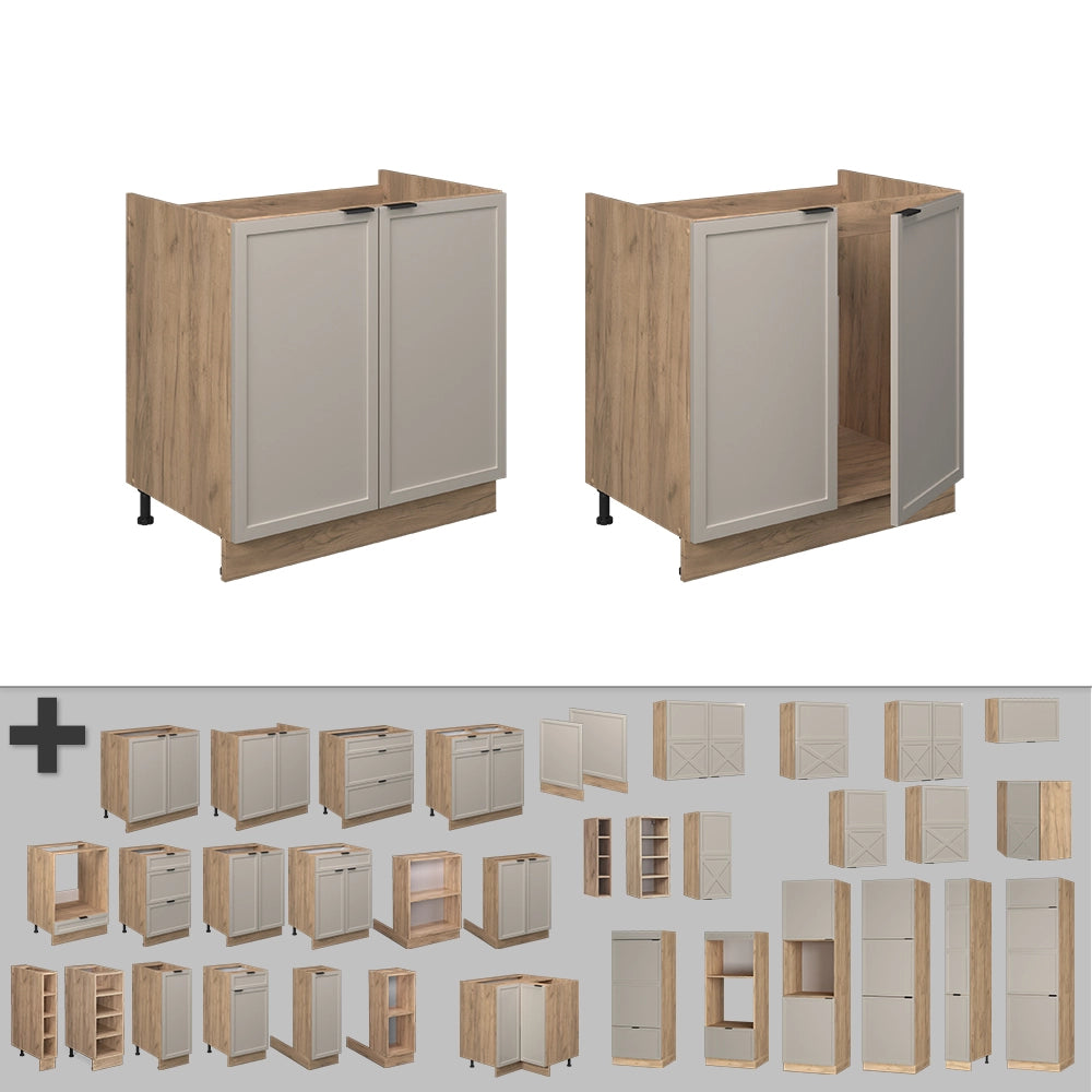 Vicco Base lavello GrigioBeige 80 cm , PL Antracite