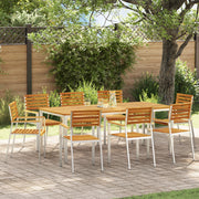 Set da Pranzo da Giardino  9 Pezzi Legno Massello di Acacia