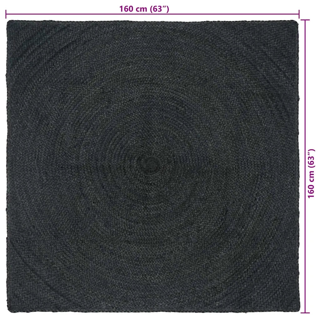 Tappeti per area Grigio Scuro 160 x 160 cm Juta 42010564