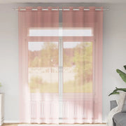 Tende in Voile con Occhielli 2 pz Rosa 140x260 cm 4102099