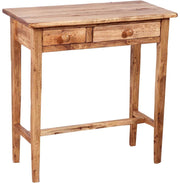 Biscottini Tavolino consolle Country in legno massello di tiglio finitura naturale L73xPR36xH75 cm. Made in Italy