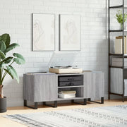 Mobile Porta Dischi Grigio Sonoma 121x38x48cm Legno Multistratocod mxl 128879
