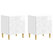 Comodino 2 pcs Bianco Lucido 43 x 34,5 x 50 cm