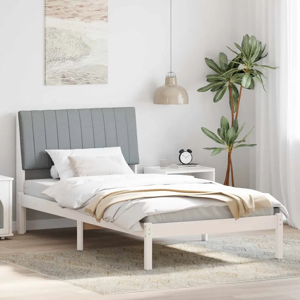 Struttura del letto Bianco 100 x 200 cm Pino massello 878913