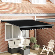 Tenda Retrattile Nero 300 x 250 cm Tessuto e Metallo 3330047
