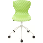 Sedia da Ufficio Girevole con Ruote, Sedia Scrivania Ergonomica per Studio, Cameretta e Smart Working, Poltroncina Verde
