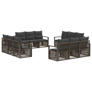 Set Divano da Giardino 12 pcs Grigio polyrattan 3435662