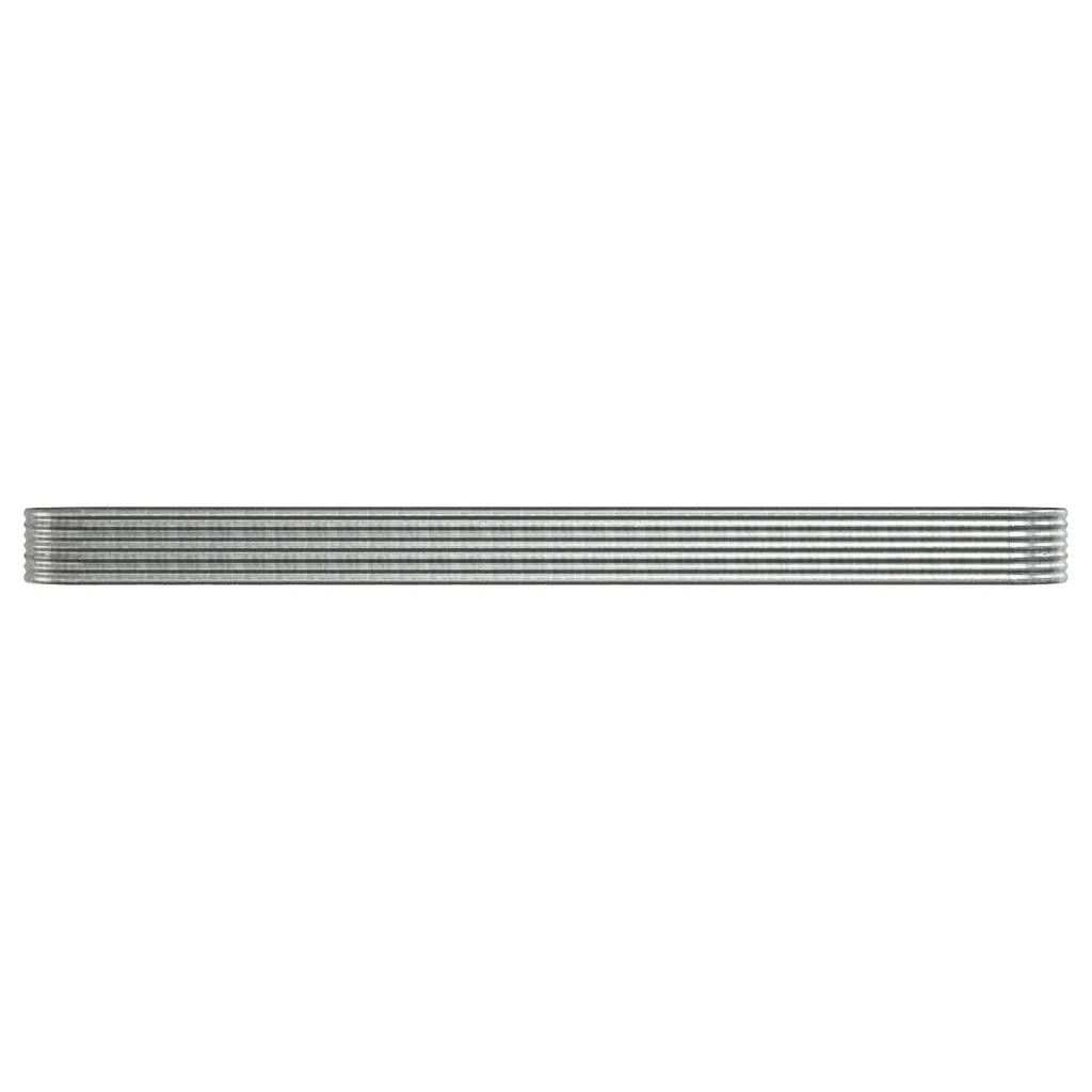 Letto Giardino Acciaio Zincato 512x80x36cm Argento 318942