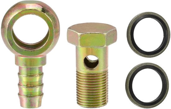 Attacco a Banjo M18x1.5 - Attacco a Banjo - Duraturo - Sistema di Raffreddamento - Motore - Rame/Ferro