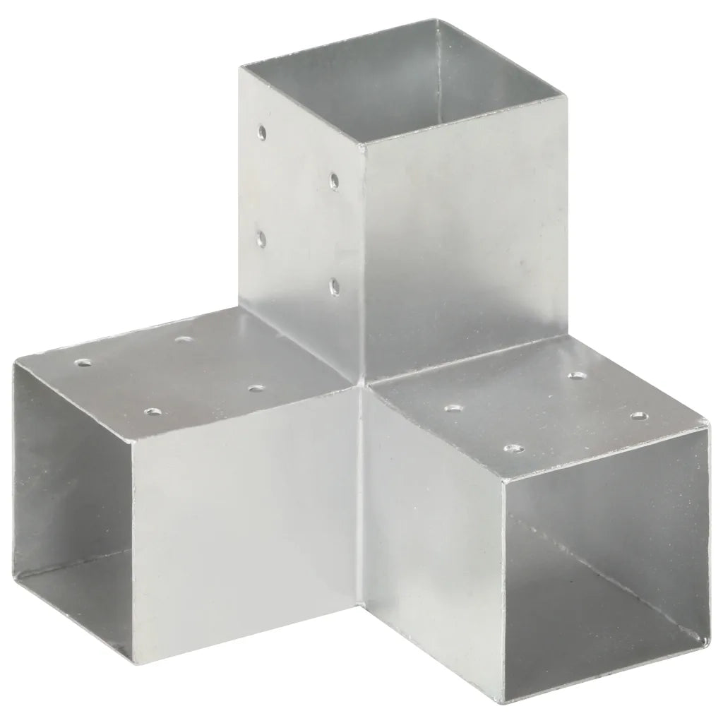 Connettori per Pali a Forma di Y 4 pz Metallo Zincato 91x91 mm cod mxl 59114