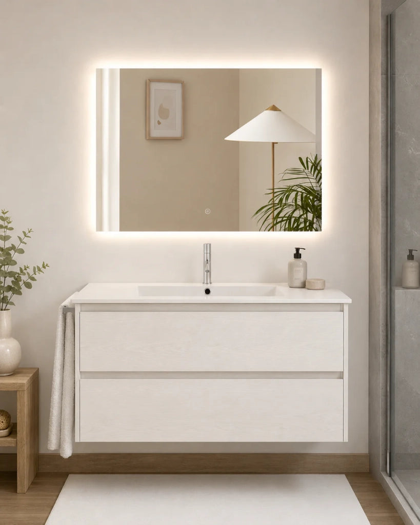 Mobile bagno con lavabo ORIGENBATH IBIZA senza specchio 50x40 cm bianco nordico