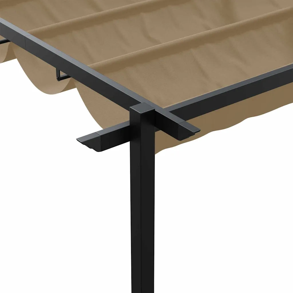 vidaXL Gazebo a Muro Talpa Acciaio