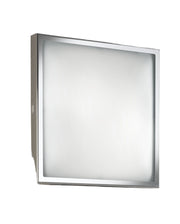 Osaka Plafoniera LED 30x30 cm 12W 1100lm 3000K Warm White Cromo Struttura in Metallo e Vetro - Design Moderno per Illuminazione Interni