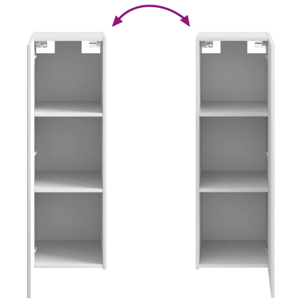 Set di mobili per il bagno 2 pz Bianco Lucido 3406097
