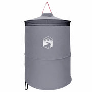 Tenda per toilet pop-up con corda sospesa Grigio e arancione