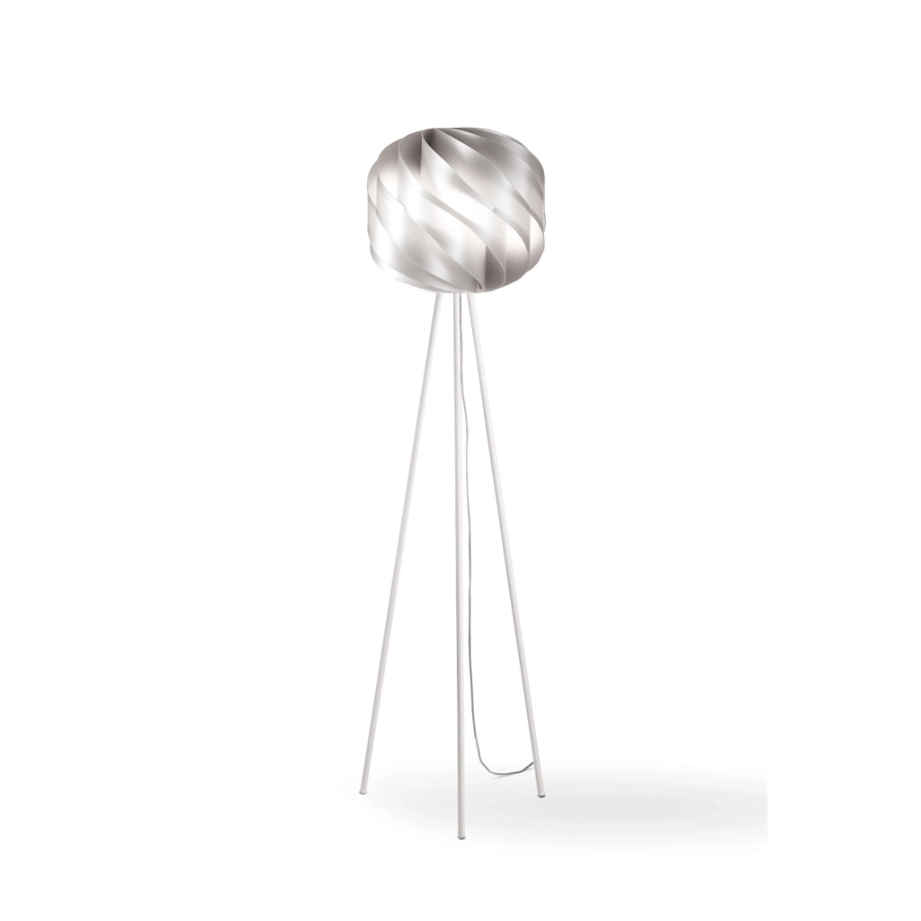 Piantana Moderna 3 Piedi Globe Polilux ® Argento E Metallo 1 Luce E27