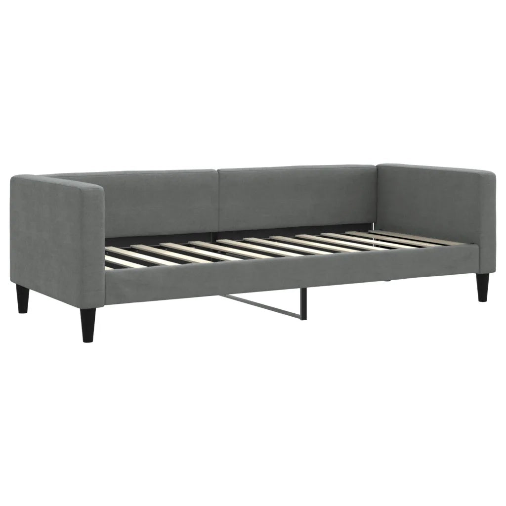 Divano Letto Estraibile Materassi Grigio Scuro 80x200 Tessuto 3196592