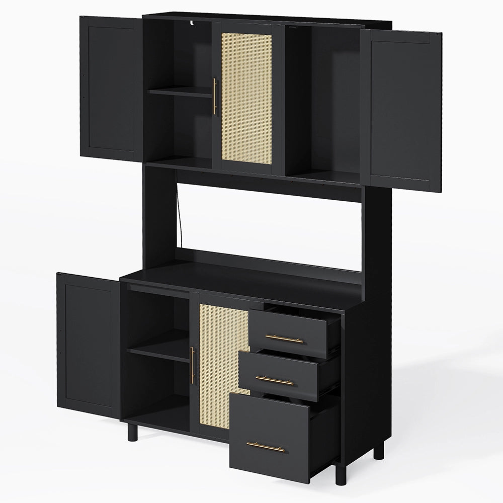 Buffet cucina - Xylo - 183cm LED/USB/prese 3cass oro