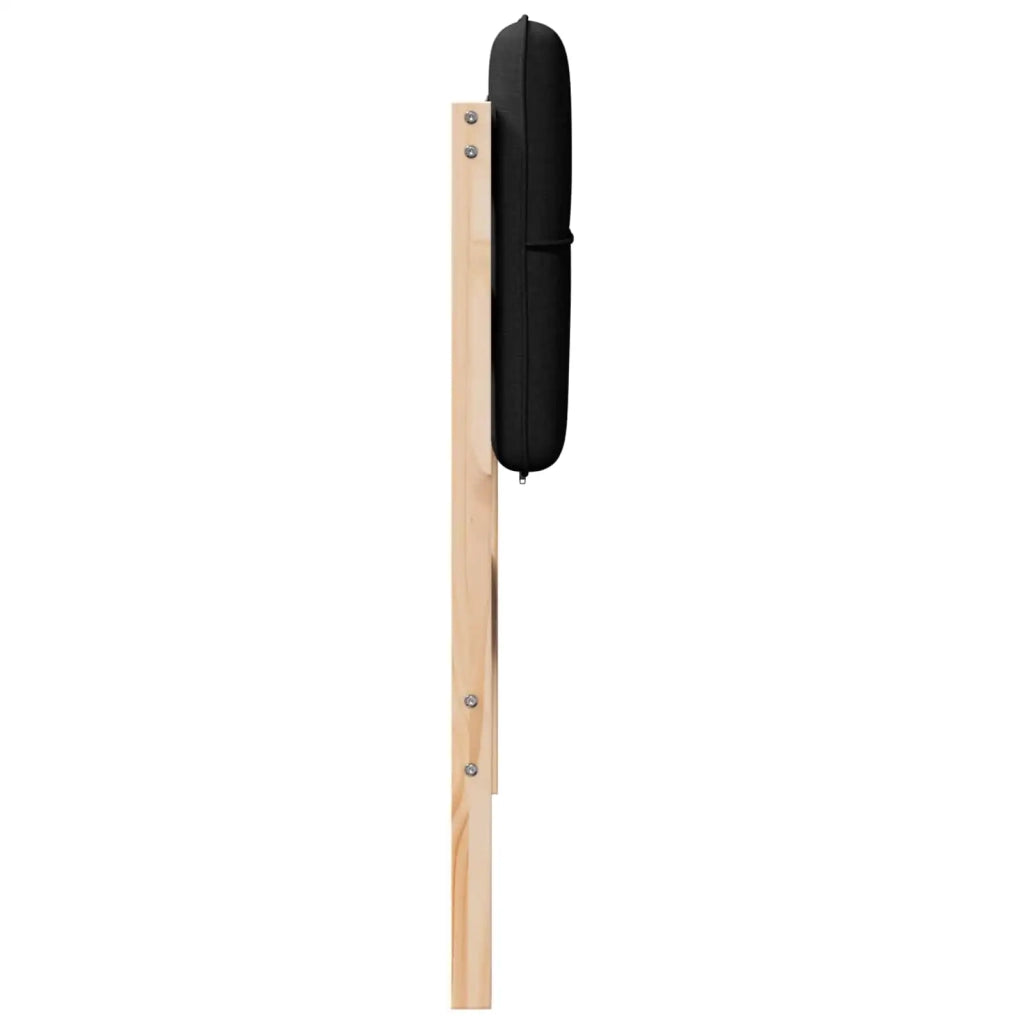 Testiera imbottita Marrone e Nero 80 cm Pino massello 880150
