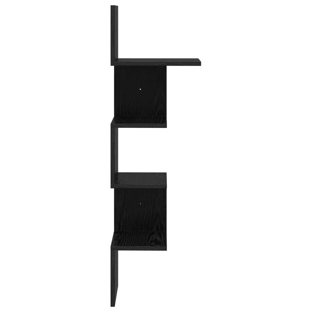 Scaffale da parete A parete Rovere Nero 32 x 21 x 107 cm 8012133