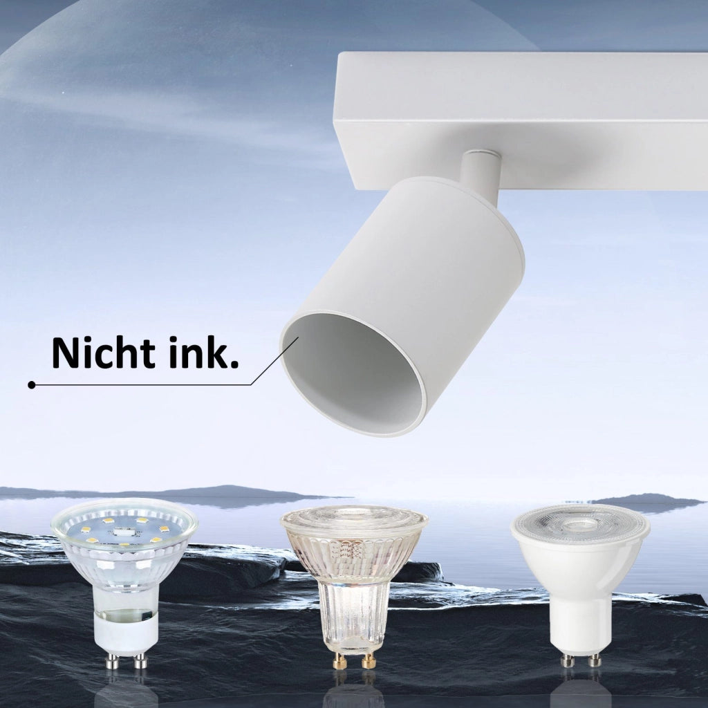 ZMH Faretto da soffitto bianchi retrò GU10 girevoli 350° per camera letto