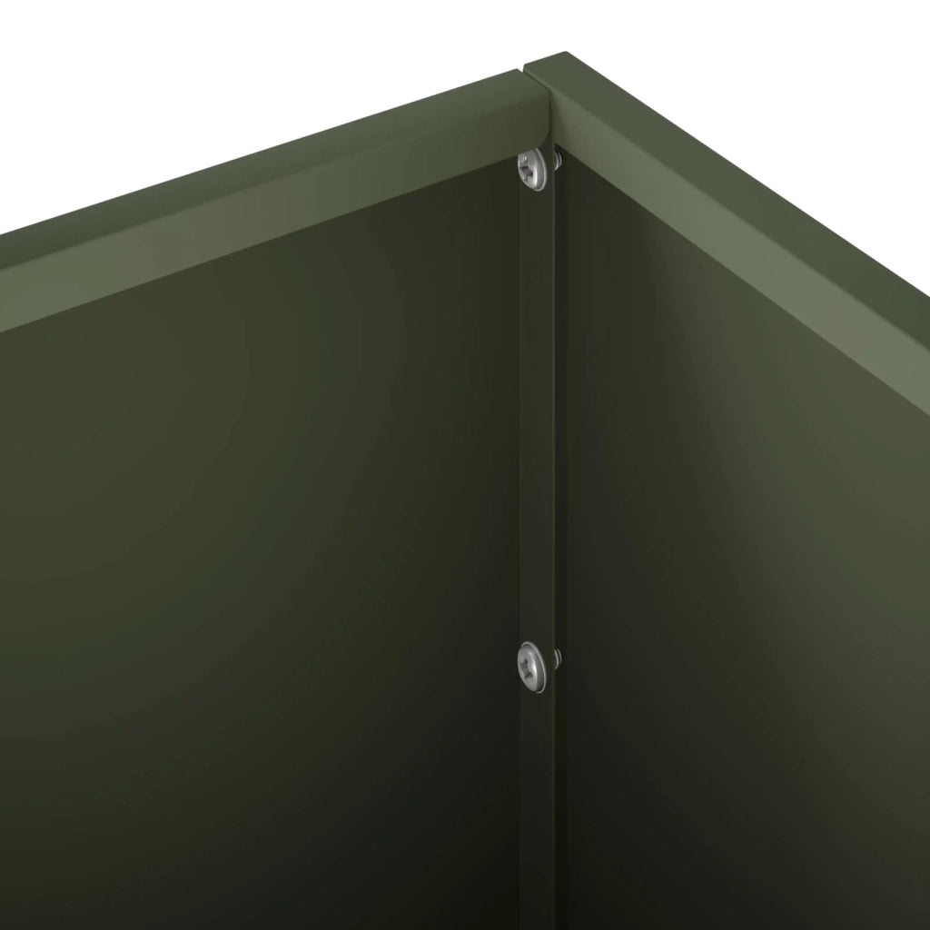 Vaso da giardino 2 pz Verde Oliva 100 x 20 x 20 cm 8005183
