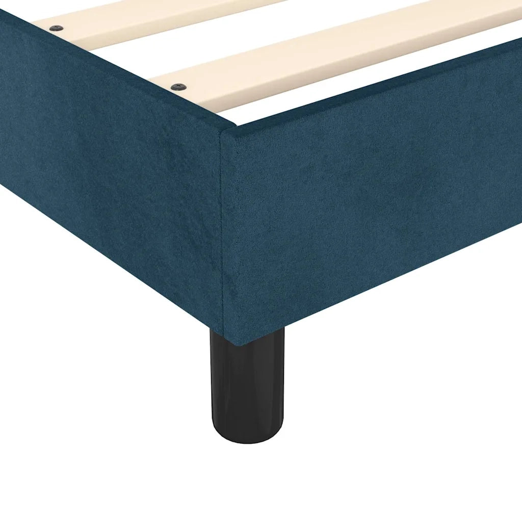 Struttura Letto a Rete a Molle Blu Scuro 200x200 cm in Velluto 3121142