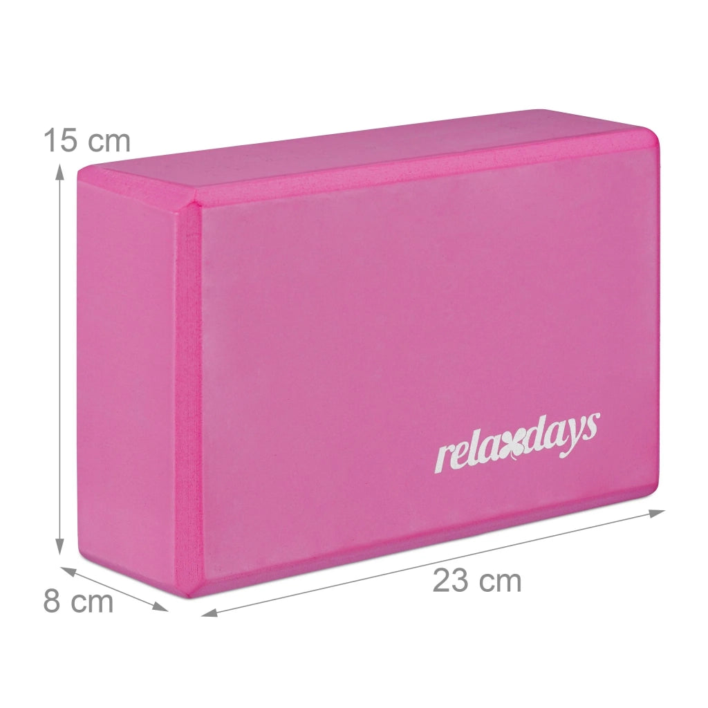 Set di 2 blocchi da yoga pratici antiscivolo 8 x 23 x 15 cm in schiuma viola 13_0017537