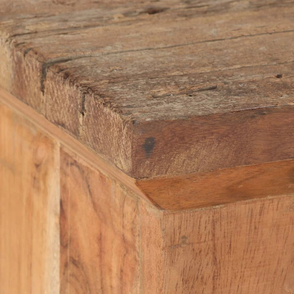 Mobile TV multimediale mensola TV credenza TV per sala da pranzo soggiorno camera da letto 120 x 30 x 40 cm legno massello di acacia e legno di recupero marrone 02_0025810