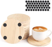 12 pezzi di supporti in legno, 10 cm supporti in legno bianchi di legno naturale, supporti rotondi per modelli di architettura DIY, disegno, gravatura in legno, bruciatura in legno, supporti per vetro