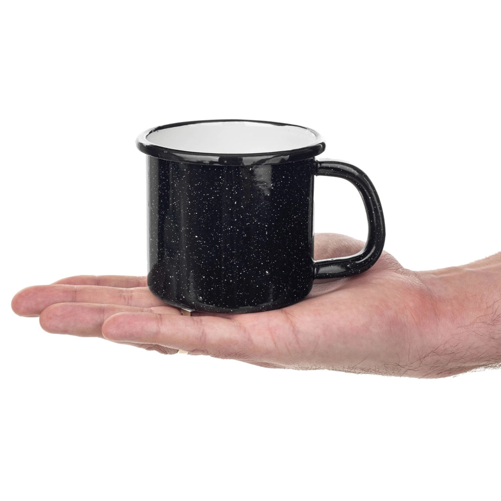 Tazza smaltata KADAX da 400 ml, 8 cm, stile retrò, con manico.