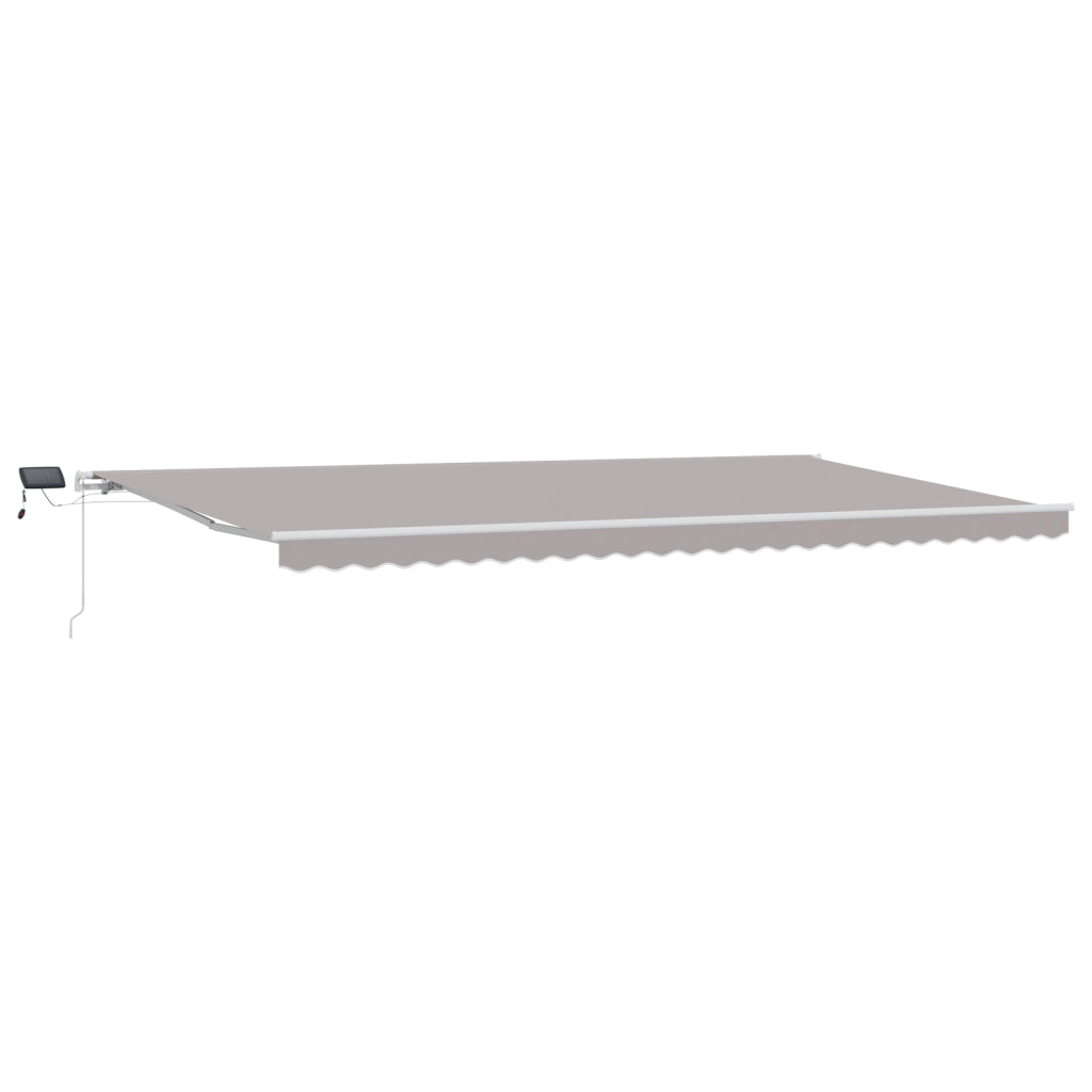 Tenda retrattile manuale  con LED grigio chiaro 600x350 cm