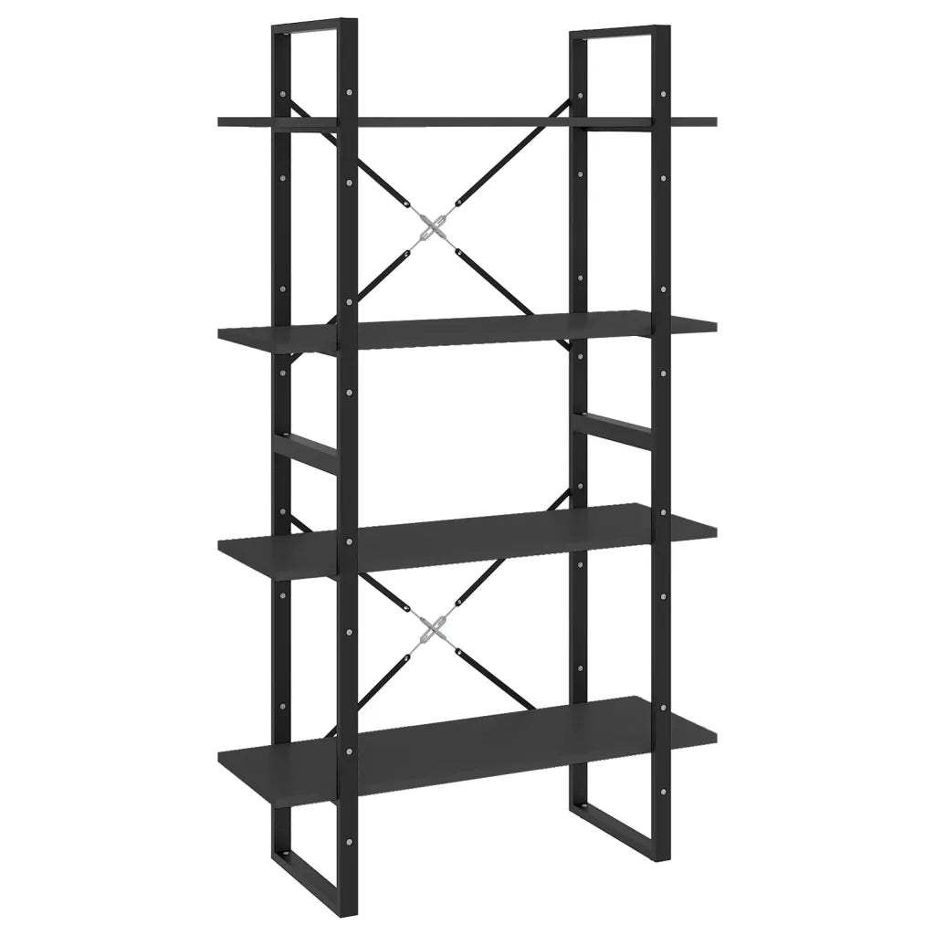 Libreria a 4 Ripiani Grigia 80x30x140 cm in Truciolato