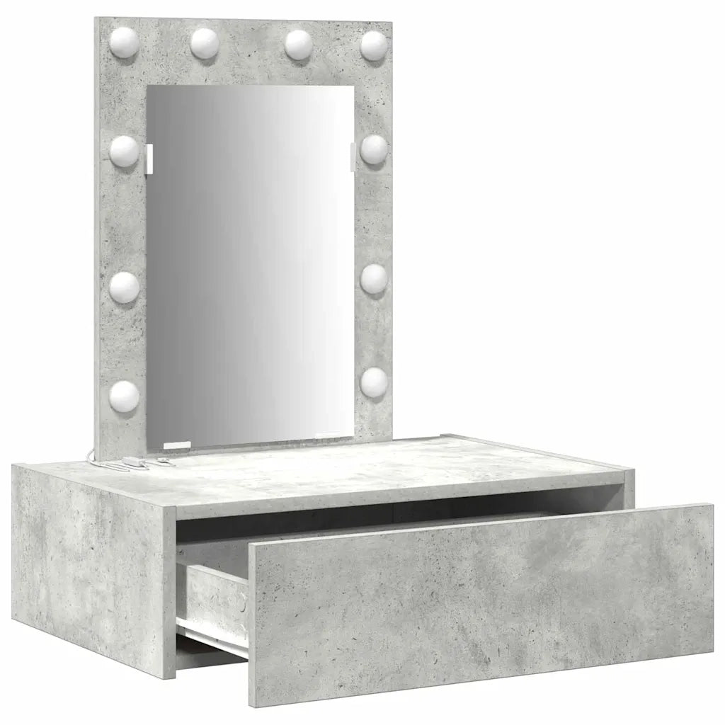Toeletta | Tavolo da Trucco Grigio 60 x 40 x 70 cm Legno multistrato