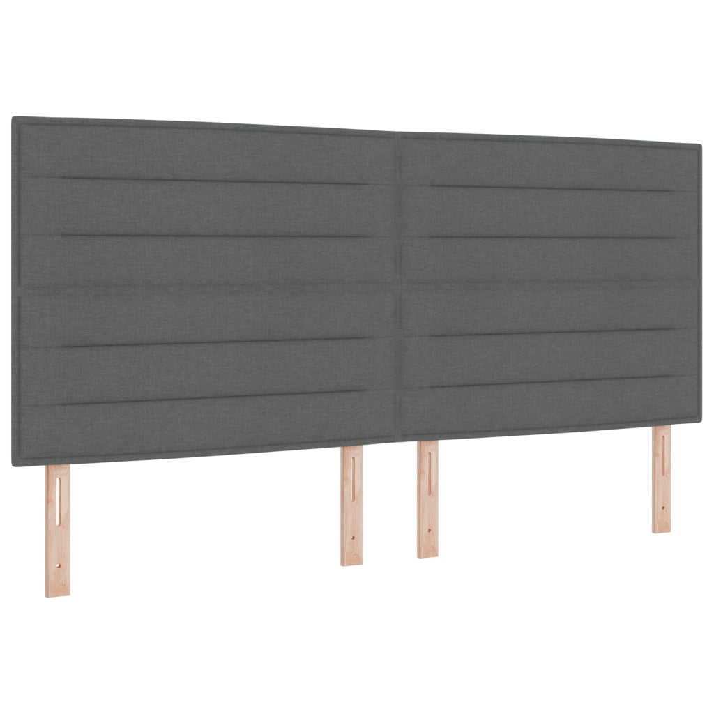 Testiera Design Lines Grigio Scuro 200 cm Tessuto