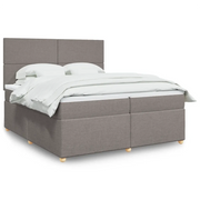 Giroletto a Molle con Materasso Tortora 200x200 cm in Tessuto 3293684