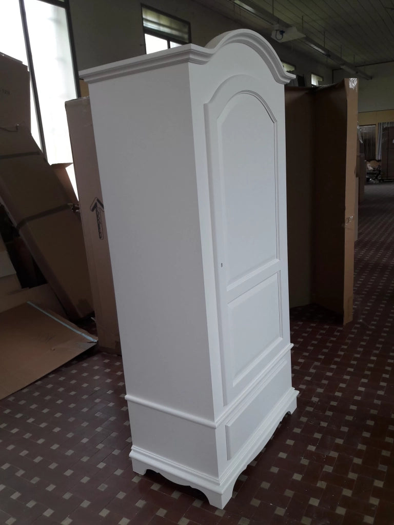 Armadio arte povera 1 porta legno shabby bianco 96x56x196h (1512) - Mobili 2G