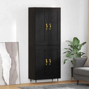 Credenza Rovere Nero 69,5 x 34 x 90 cm Legno multistrato 3402757