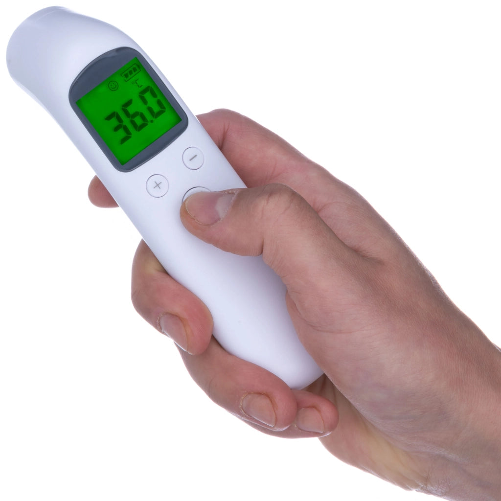 Termometro Medico a Infrarossi – Misurazione Senza Contatto | Display LCD, Memoria 32 Misurazioni, Batteria