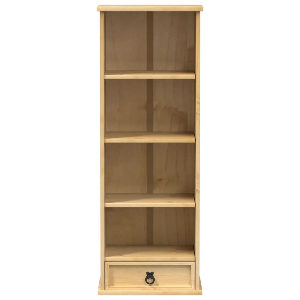 Mobile Porta CD Corona 40x30x110 cm in Legno Massello di Pino 4005683