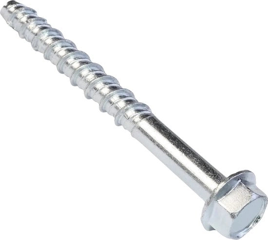Set di 5 viti a 6 facce in acciaio per muratura con flangia 10x100mm per fissaggio diretto viti a 6 facce per interventi di rinnovamento con chiave a 6 facce 13mm